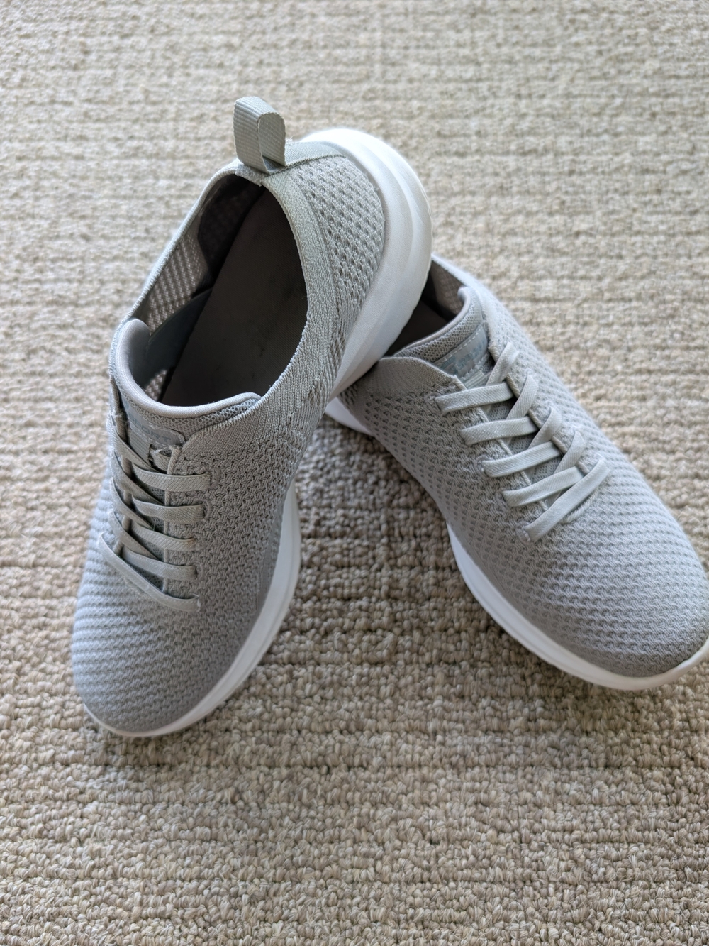 Skechers Women's Light Gray Knit Slip-On Sneaker